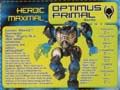 Optimus Primal hires scan of Techspecs